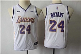 Youth Lakers 24 Kobe Bryant White Nike Swingman Stitched NBA Jersey,baseball caps,new era cap wholesale,wholesale hats